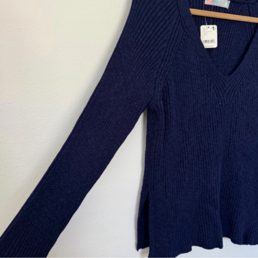 Free People FP Beach Justine Set Ribbed Knit Lounge Sweater Jogger Set Cozy WFH - Picture 13 of 16